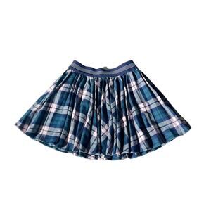 Jacadi Plaid Pleated School Mini Skirt Girls Size 6